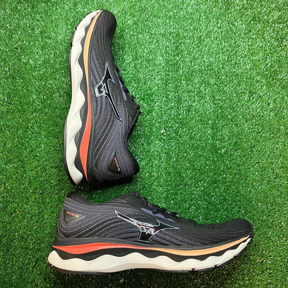 Mizuno Wave Sky 6 Women's Size 8.5 ‘Black/quicksilver’ Running Shoes 411371.90QS